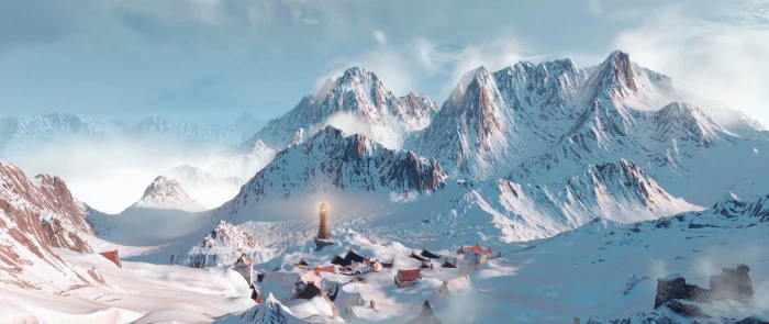 snow capped mountains The Witcher 3 Wild Hunt white frost 2k