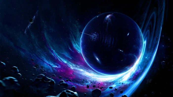planet illustration artwork digital art space asteroid 2k