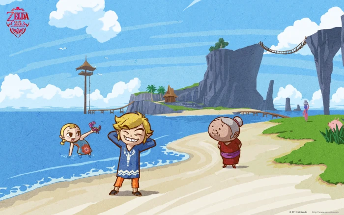 The Legend of Zelda beach digital art video games Nintendo 2k
