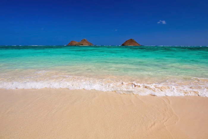 winter sea beach the sky ocean Hawaii USA The Pacific 2k
