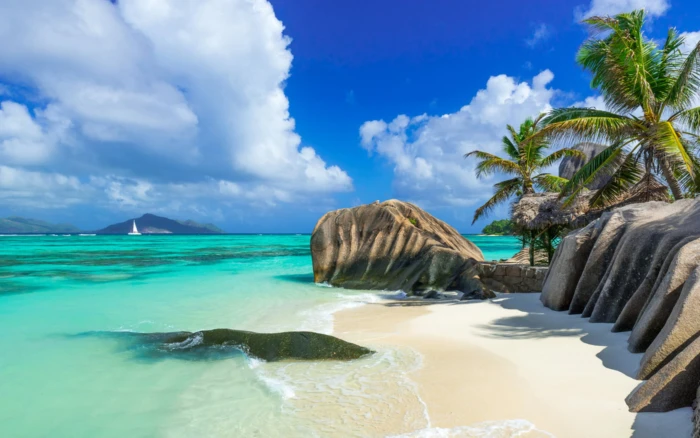 Seychelles Country In East Africa Blue Water Tropical Sand Beach Beautiful Wallpapers Hd 2k