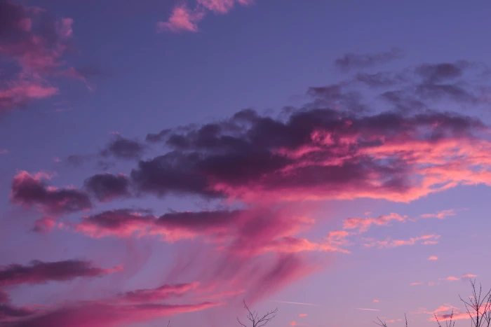 sky sunset clouds pink neon purple pastel fading wild 2k 4k 5k