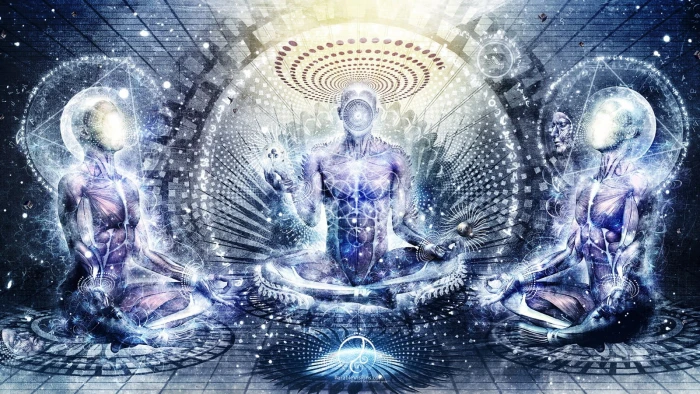 human chakra digital wallpaper meditation spiritual Cameron Gray 2k