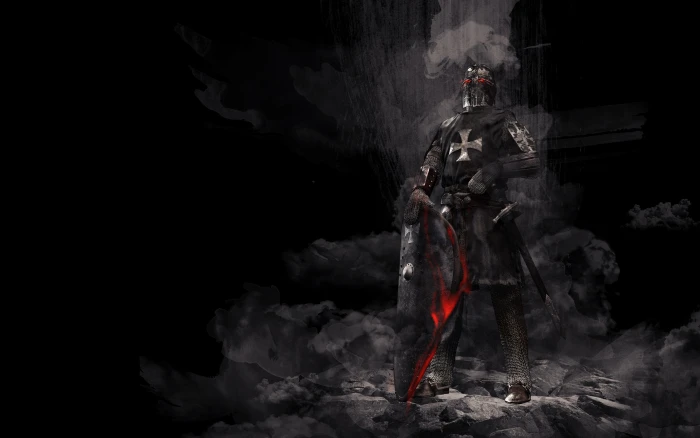 knight warrior illustration middle ages armor crusader knights templar background 2k 4k