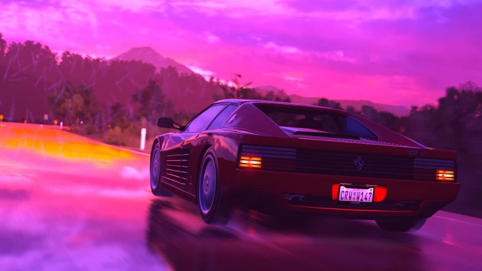 retro wave download pc mode of transportation car motor vehicle 2k 4k