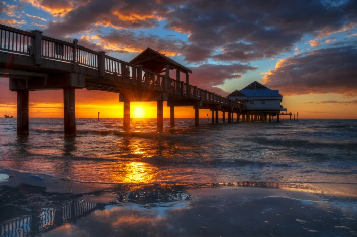 beach sunset pierce Florida US Clearwater Beach 2k