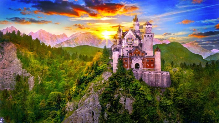 life castle palace architecture fortification europe building 2k