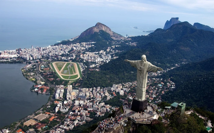 Christ The Redeemer Rio De Janeiro brazil city ocean sugarloaf Mountain 2k