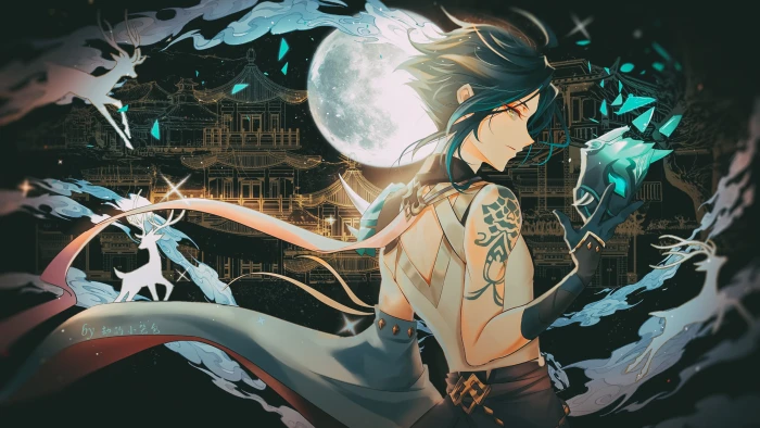 Genshin Impact anime boys Xiao 2k