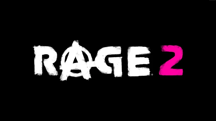Rage 2 Logo text western script communication black background 2k 4k 5k 8k