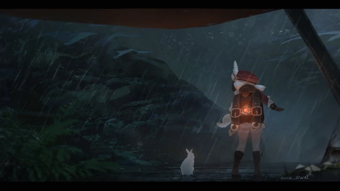 anime girls game characters fictional Genshin Impact 2k