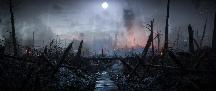 landscape war digital art PC gaming Battlefield 1 video games 2k