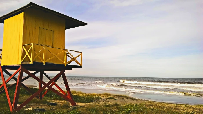 beach Mars sea water land sky built structure hut architecture 2k