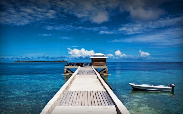 water ocean beach sea ships tropical pier paradise islands wakatobi Nature Beaches HD Art 2k