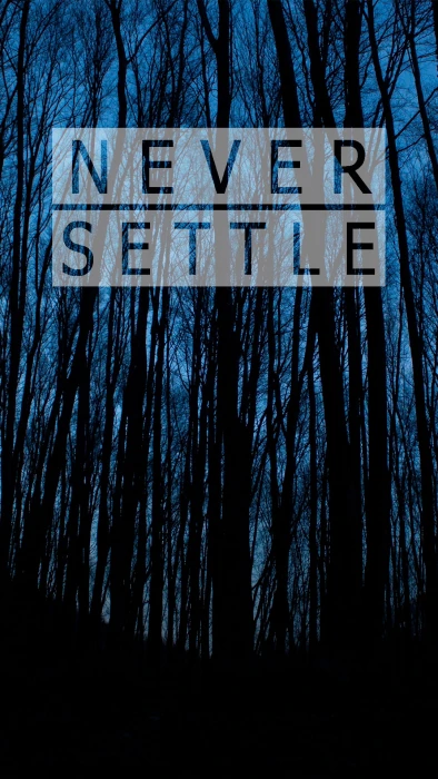 oneplus Never Settle forest portrait display tree text