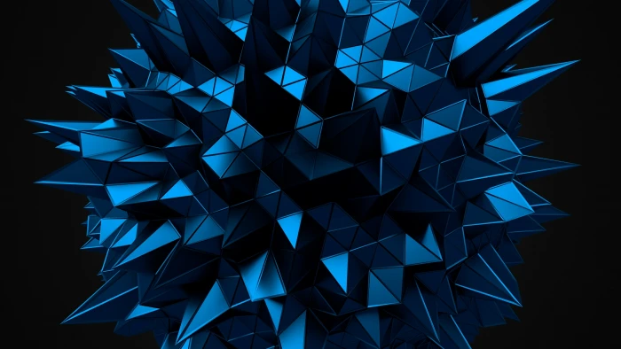 spikes polygonal low poly digital art abstract abstraction 2k 4k