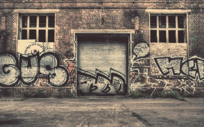 black and gray text graffiti wall city street old architecture 77 2k