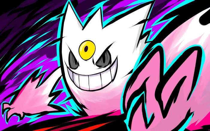 Pokemon Haunter digital wallpaper ishmam Pok mon Shiny Mega Gengar 2k
