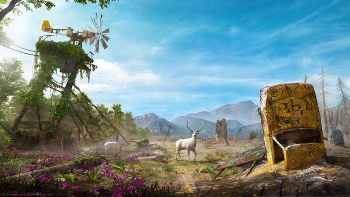 video games digital art abandoned deer Far Cry New Dawn 2k 4k 5k
