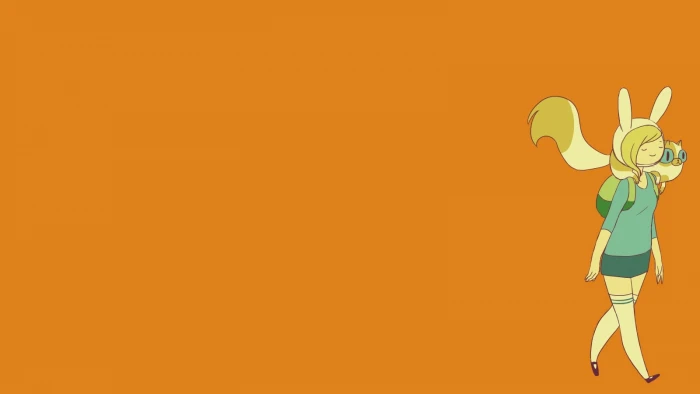 brown haired female cartoon character minimalism orange Adventure Time 2k