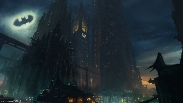 artwork Batman Concept Art DC Comics Gotham City Skyscraper 2k