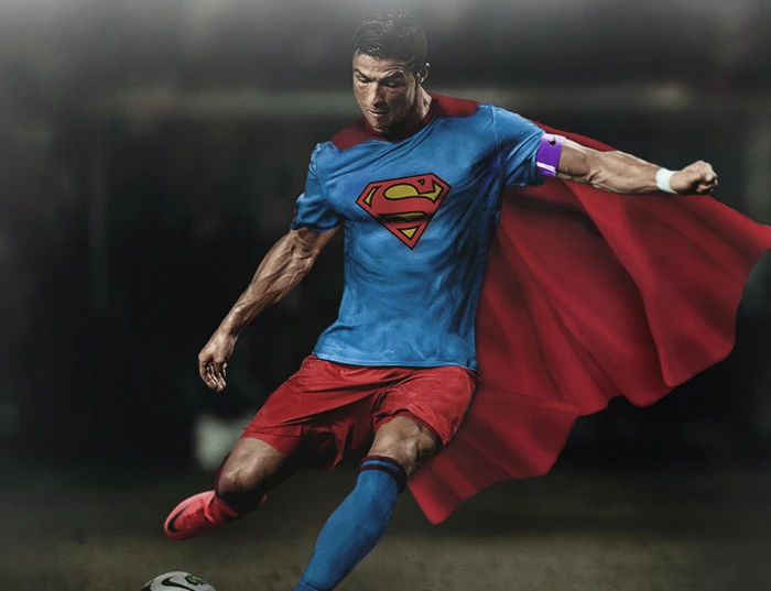 Cristiano Ronaldo Superman soccer men athletes one person 2k