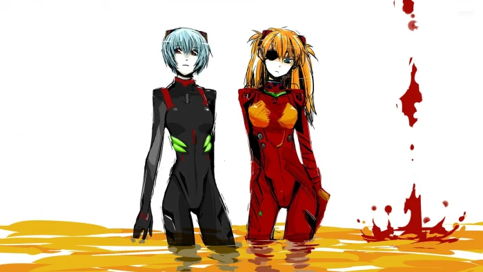 Rei Ayanami and Asuka Langley Soryu from Neon Genesis Evangelion 2k