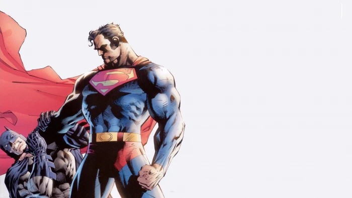 Superman and Batman illustration DC Comics superhero copy space 2k