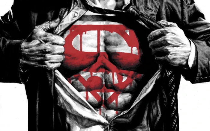 Superman illustration superhero artwork men selective coloring