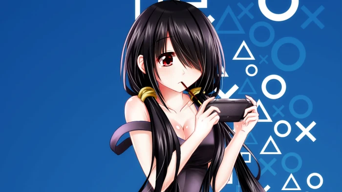 Tokisaki Kurumi Date A Live PSP technology blue women 2k