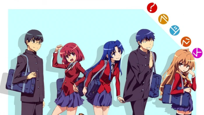 toradora anime girls kushieda minori school uniform aisaka taiga 2k