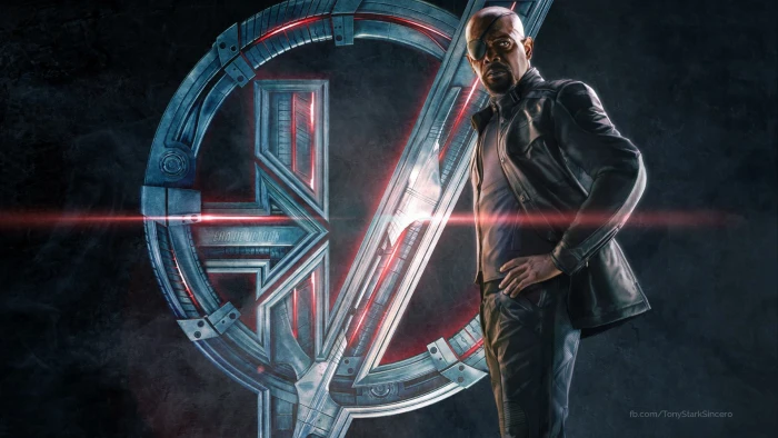 The Avengers Age of Ultron superhero symbols Nick Fury 2k