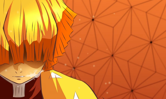 Anime Demon Slayer Kimetsu no Yaiba Zenitsu Agatsuma 2k 4k 5k