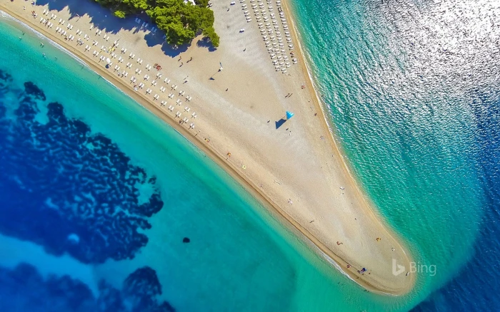 Croatia Zlatni Rat on Brac island Bing Deskto water beach 2k