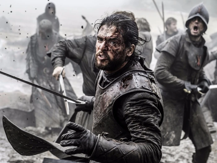 men s grey shirt Game of Thrones Jon Snow war battle Battle the Bastards 2k