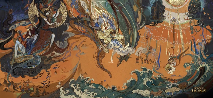 abstract painting League of Legends Morgana 2k