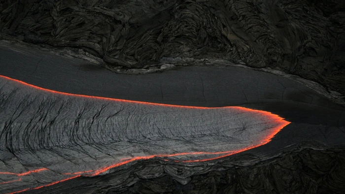 black and red lava photography landscape volcano nature geology 2k