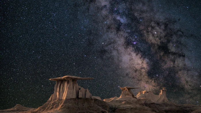 nature Milky Way stars landscape sky space 2k