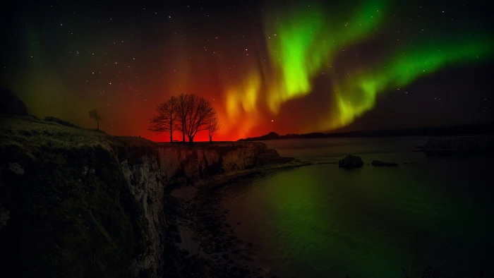 nature aurora borealis atmosphere night sky phenomenon 2k 4k
