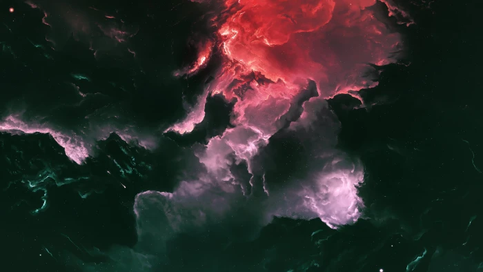 red and black clouds digital wallpaper galaxy space stars 2k 4k