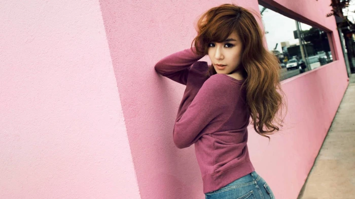 women s purple long sleeved shirt SNSD Girls Generation Asian 2k