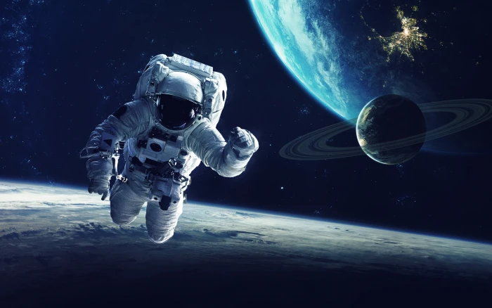 Astronaut wallpaper planet space art digital astronomy 2k 4k 5k