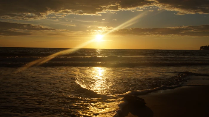 horizon sun morning beach sunrise dominican republic 2k 4k 5k