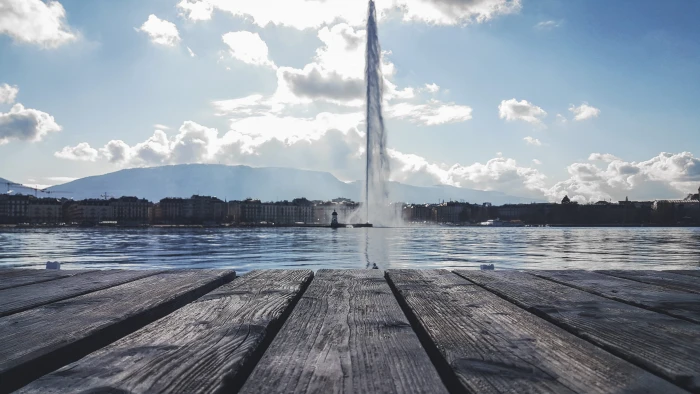 switzerland geneva alps lake fontain sun water geneve 2k 4k 5k