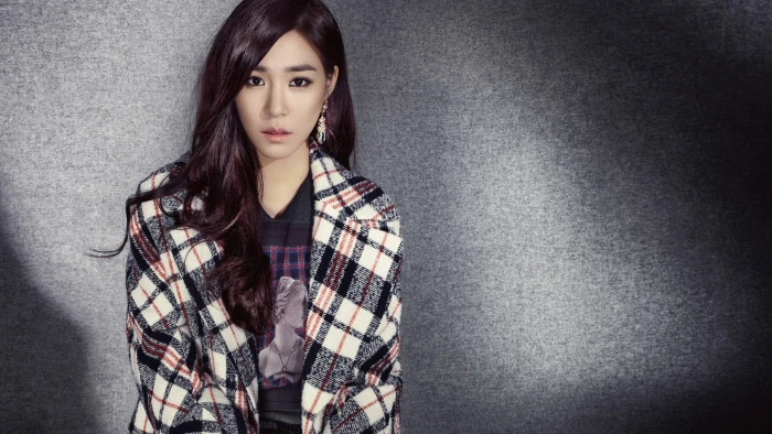 women s white and black plaid dress shirt SNSD Girls Generation 2k