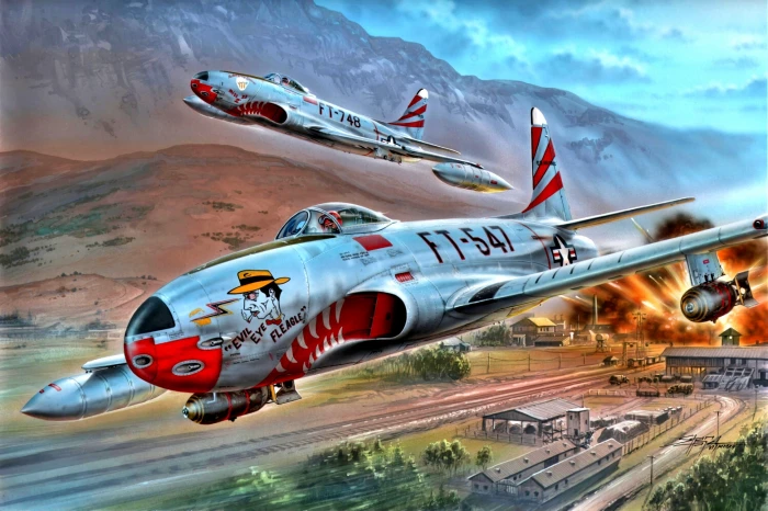 USAF jet fighter The Korean war Shooting Star 2k