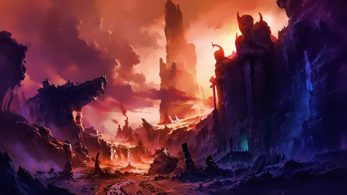 castle digital wallpaper fantasy art Photoshop ruin The Lord of the Rings 2k 4k