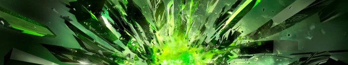 green and black wallpaper abstract explosion crystal Nvidia 2k 4k 5k