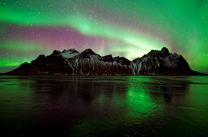 iceland vestrahorn earthporn cosmic northernlights photography 2k 4k