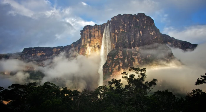 Angel Falls Venezuela nature mountain scenics landscape 2k 4k